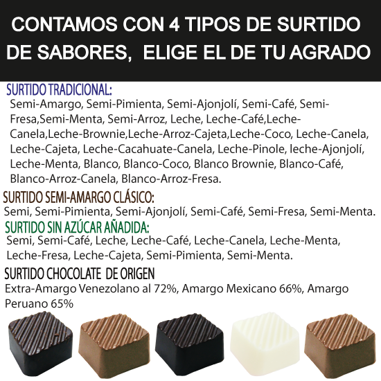 Caja Rígida 25 Chocolates, Puebla diseño: "Gracias por tu Apoyo"