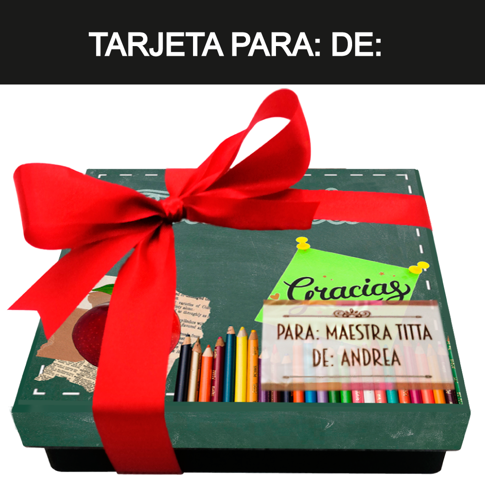 Caja Rígida 25 Chocolates, Puebla diseño: "Feliz Día"