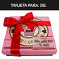 Caja Rígida 25 Chocolates, Puebla diseño: "Mamá: eres la reina de mi corazón"